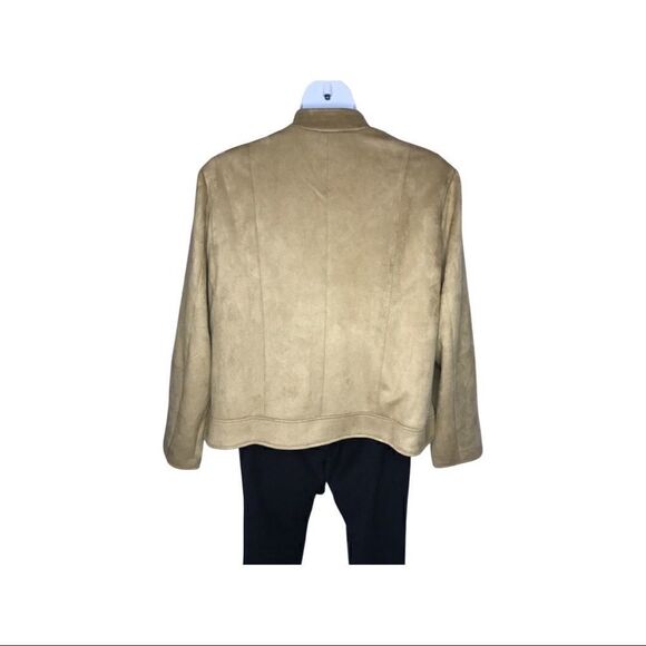 DG2 by DIANE GILMAN NWT Camel Moto Style Jacket Size 3X - Picture 5 of 9